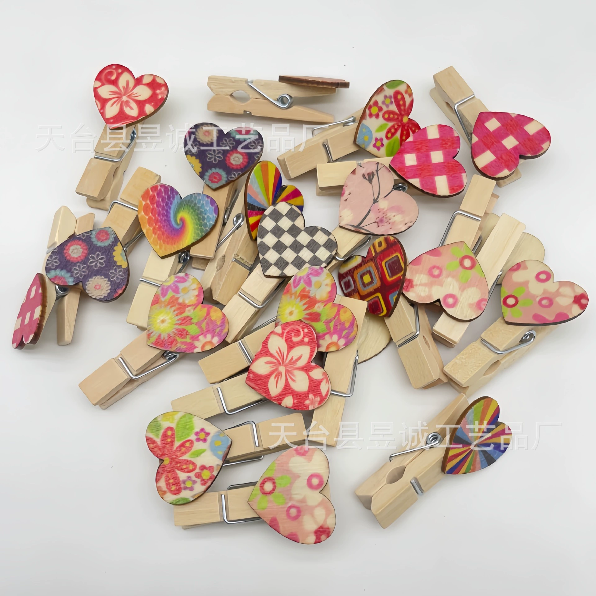 Деревянный зажим Love 3,5 см, деревянный маленький зажим для фото, зажим для печати, украшение для фото в детском саду