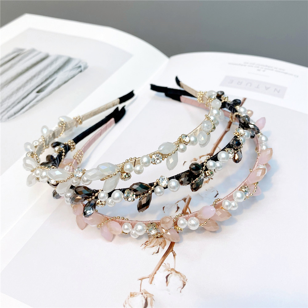 Korean Style Imitation Crystal Pearl Headband Wholesale display picture 6