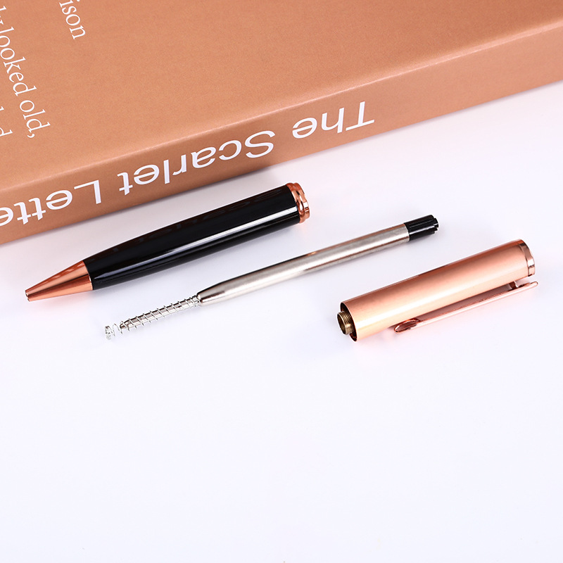 Fábrica al por mayor Metal Bolígrafo negocio publicidad regalo pluma de aceite de impresión LOGOTIPO rotativa pluma de metal de alta calidad