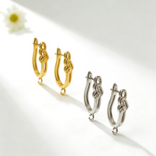 时尚U型光面爱心耳扣耳钩饰品椭圆形耳圈耳环珍珠DIY耳坠配件材料