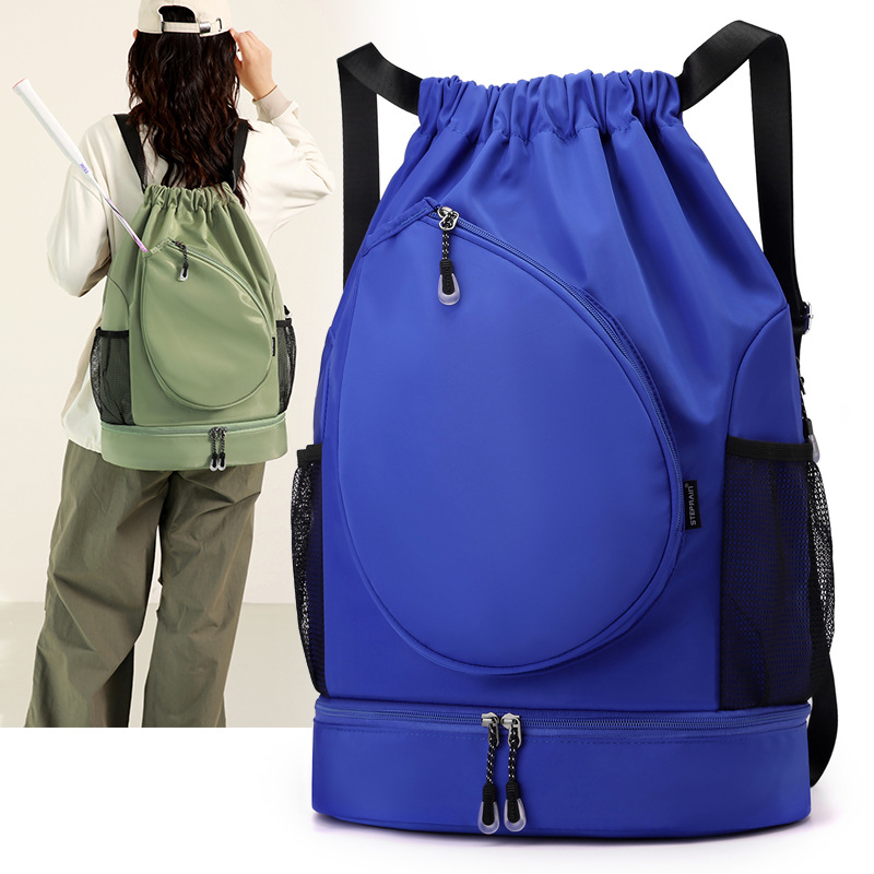 Bolsa de bádminton de bolsillo, mochila, bolsa de almacenamiento deportiva a prueba de agua de gran capacidad, mochila de cuerda de viaje para mujeres