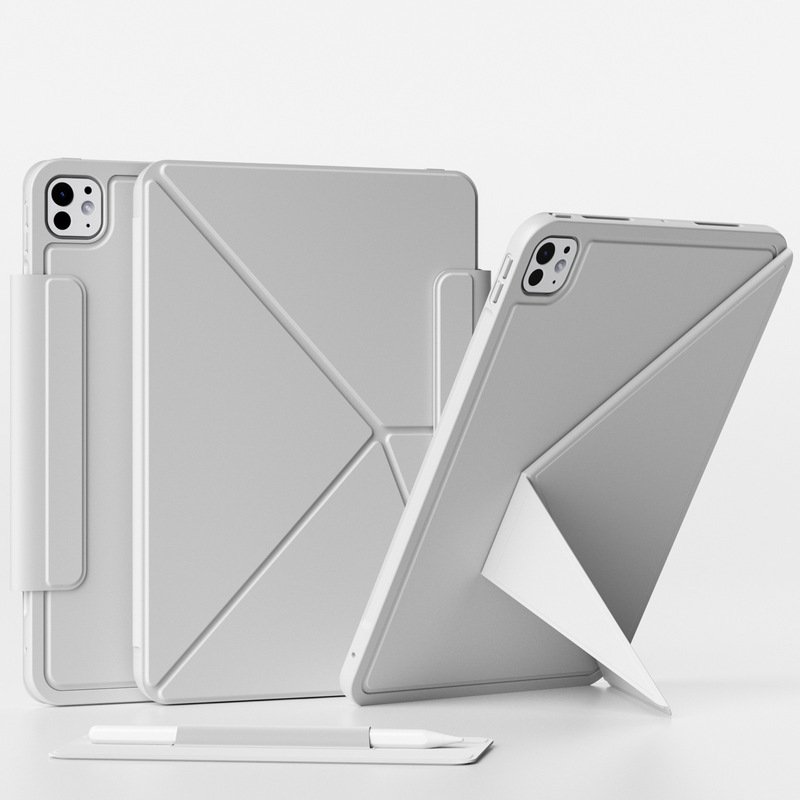 适用iPad air13双面夹磁吸pro11搭扣保护壳ipad11变形支架皮套|undefined