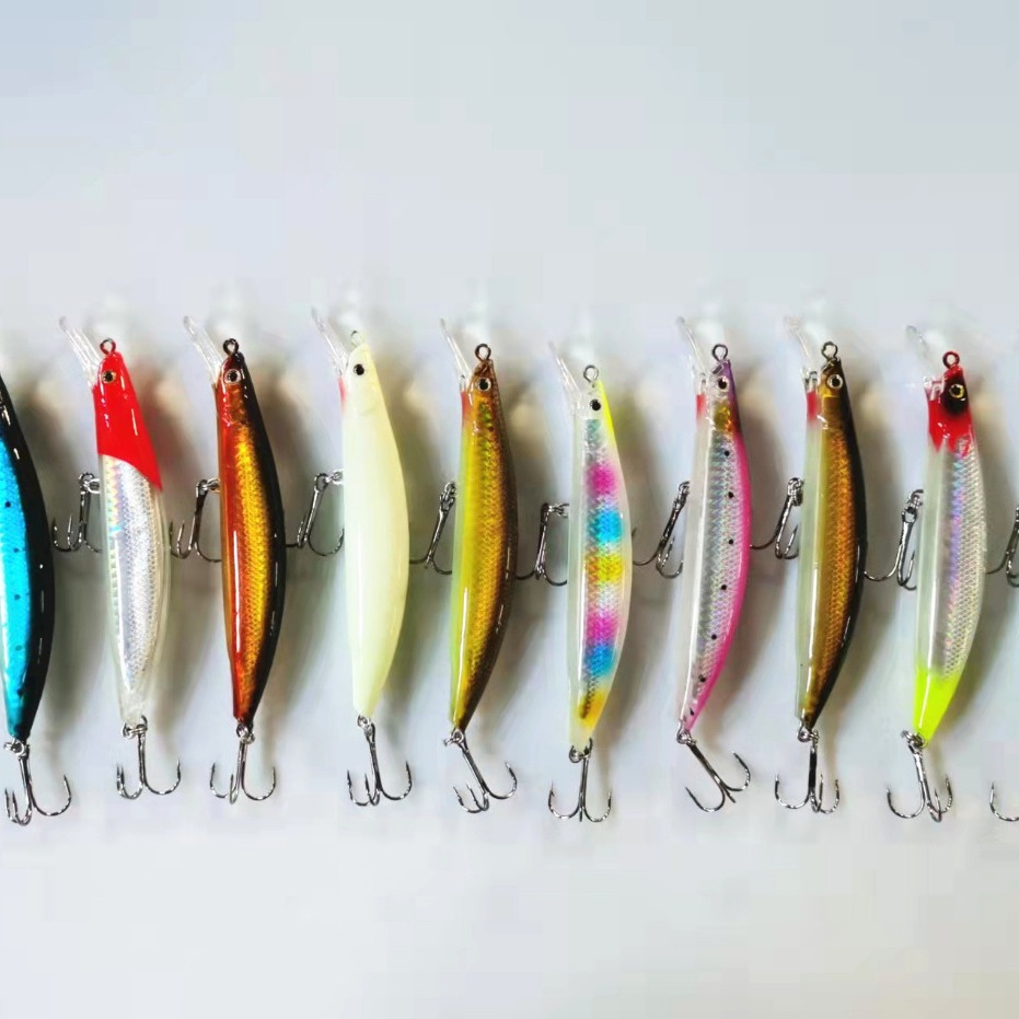 Fake bait Luya bait hard bait cross-border foreign trade far-sea fishing sea bass fishing hard bait luminous Mino 2 4