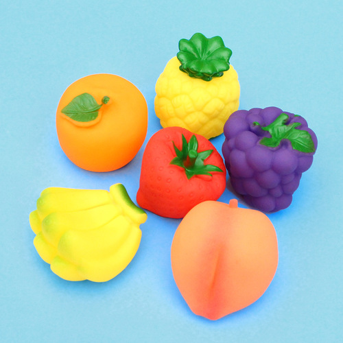 Simulated fruits and vegetables pinch and scream toy baby early education kindergarten small gift children's play house toy