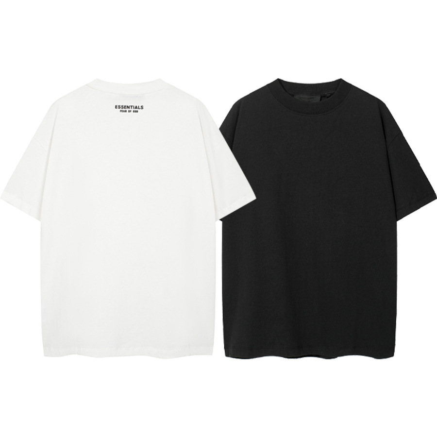 FEAR OF GOD ESSENTIALS Clásico pequeño logotipo letras hombre suelto casual camiseta de manga corta