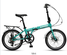20寸折叠自行车P8折叠自行车经典20英寸变速超轻女士自行车 超轻