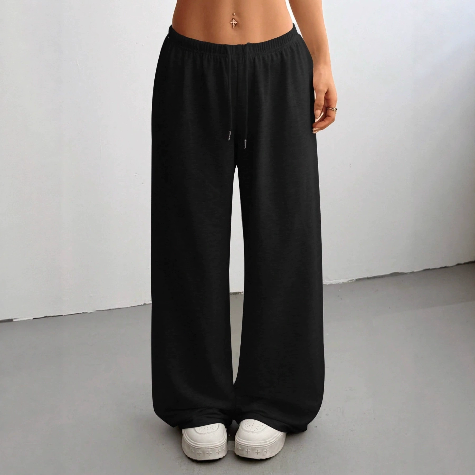 Расклешённые спортивные леггинсы, oversize с кулиской, широкие свободные брюки — европейский стиль