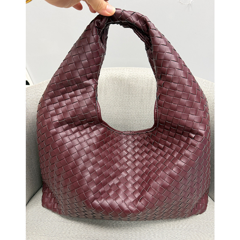 Cross-border BV simple woven HOP shoulder bag, suede underarm large-capacity tote bag, casual commuter handbag for women Cross-border BV simple woven HOP shoulder bag, suede underarm large-capacity tote bag, casual commuter handbag for women