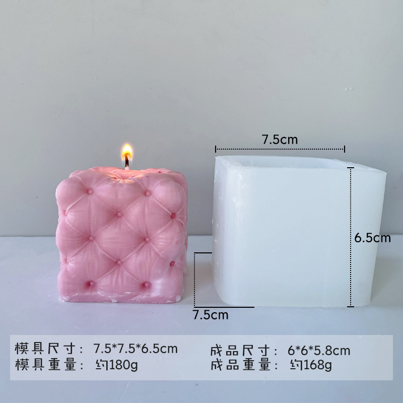 Transfronteriza geométrica BOLA MÁGICA vela molde de silicona diamante superficie bola polígono cubo aromaterapia vela molde al por mayor