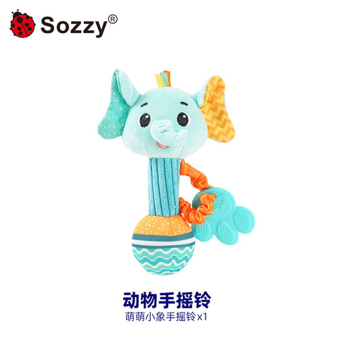 Sozzy newborn baby comfort plush doll teether bed bell hand rattle baby toy 0-1 years old wholesale