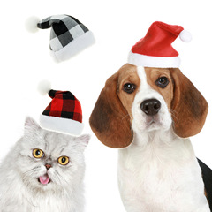新しいペットのクリスマスの帽子クリスマスの装飾品犬の帽子猫の毛の帽子ペットの帽子の頭飾り