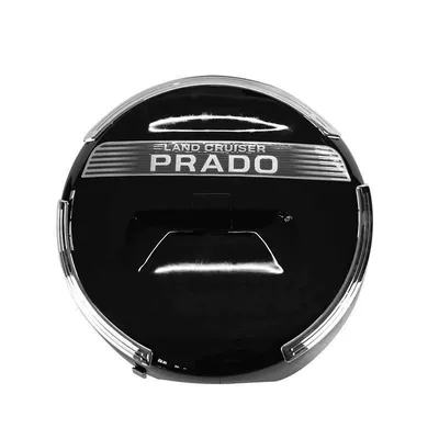 Suitable for Toyota 10-19 Prado Spare wheel cover - black-cover-with-lettering-bright-strip