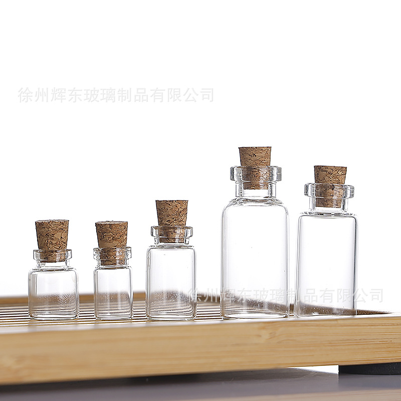 Botella de tubo de pequeño volumen, botella de tapón de alto silicio, botella de polvo de oro, botella de embalaje de partículas pequeñas, botella de vidrio flotante deseada image 3