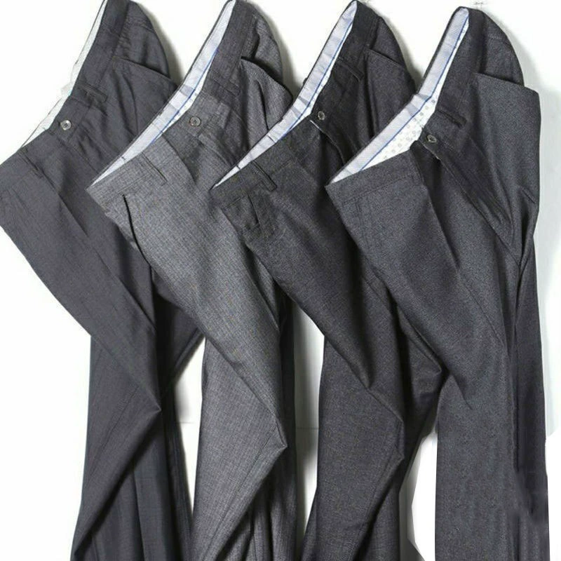 Свободные мужские брюки среднего возраста, весенне-осенние длинные брюки, брюки для папы, летние тонкие костюмные брюки, мужские повседневные брюки среднего возраста