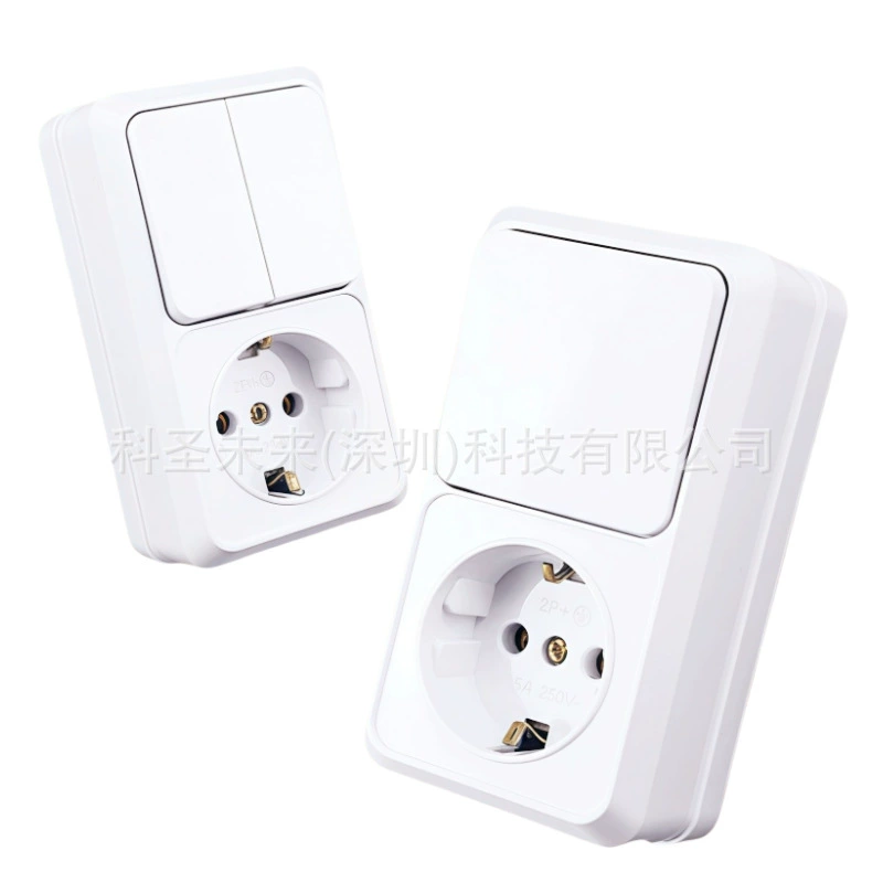 YW-18036H/18036H European round hole with switch socket 16A250V surface-mounted German European socket