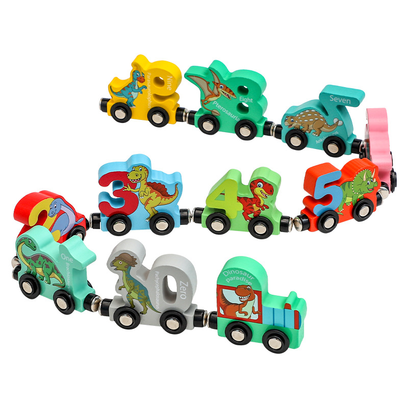 Tren de juguete magnético digital costura magnética niños y niñas niños inteligencia ensamblando bloques de construcción 1-3 años 2 al por mayor