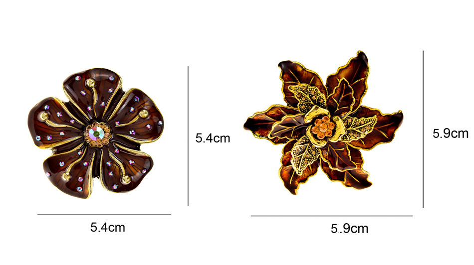 Retro Flower Alloy Plating Unisex Brooches display picture 2