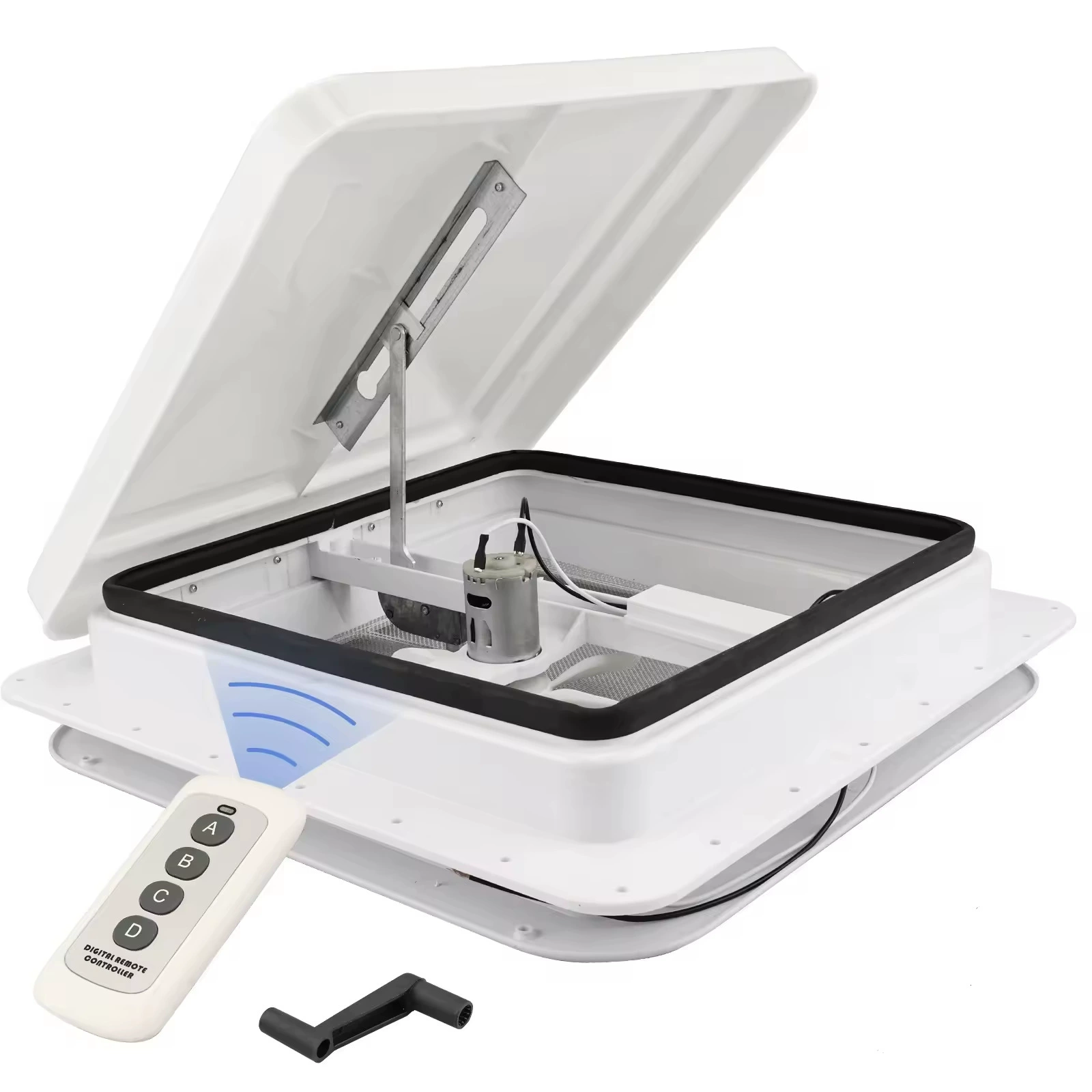 14-дюймовый RV крыши вентиляционные белые RV номер вентиляционные с вентилятором черный Диапазон капот вытяжной