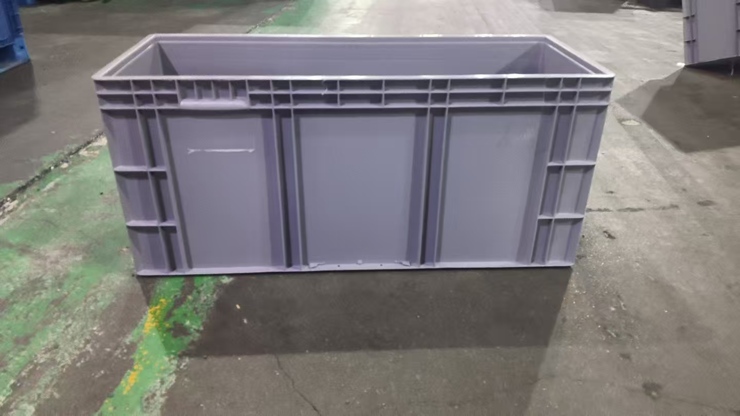 Caja de plástico de gran tamaño, caja de rotación rectangular, caja de cría de peces, caja de tortugas, marco logístico, caja de cría de tortugas, marco de goma