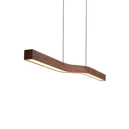 Diseño de modelo de sala de estar lámpara de tira larga un diseñador de sala de comedor modelo de sala de tablero creativa LED madera lámpara de luz
