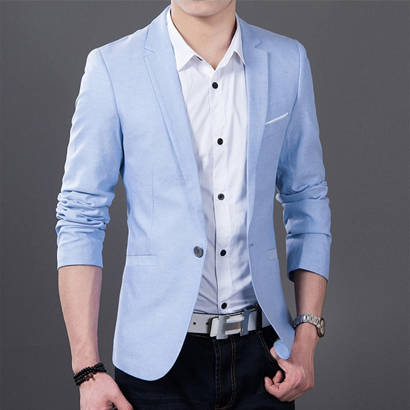 Primavera y verano hombres delgados ropa occidental casual coreano slim fit pequeño traje de los hombres guapos jóvenes de una sola pieza más tamaño abrigo