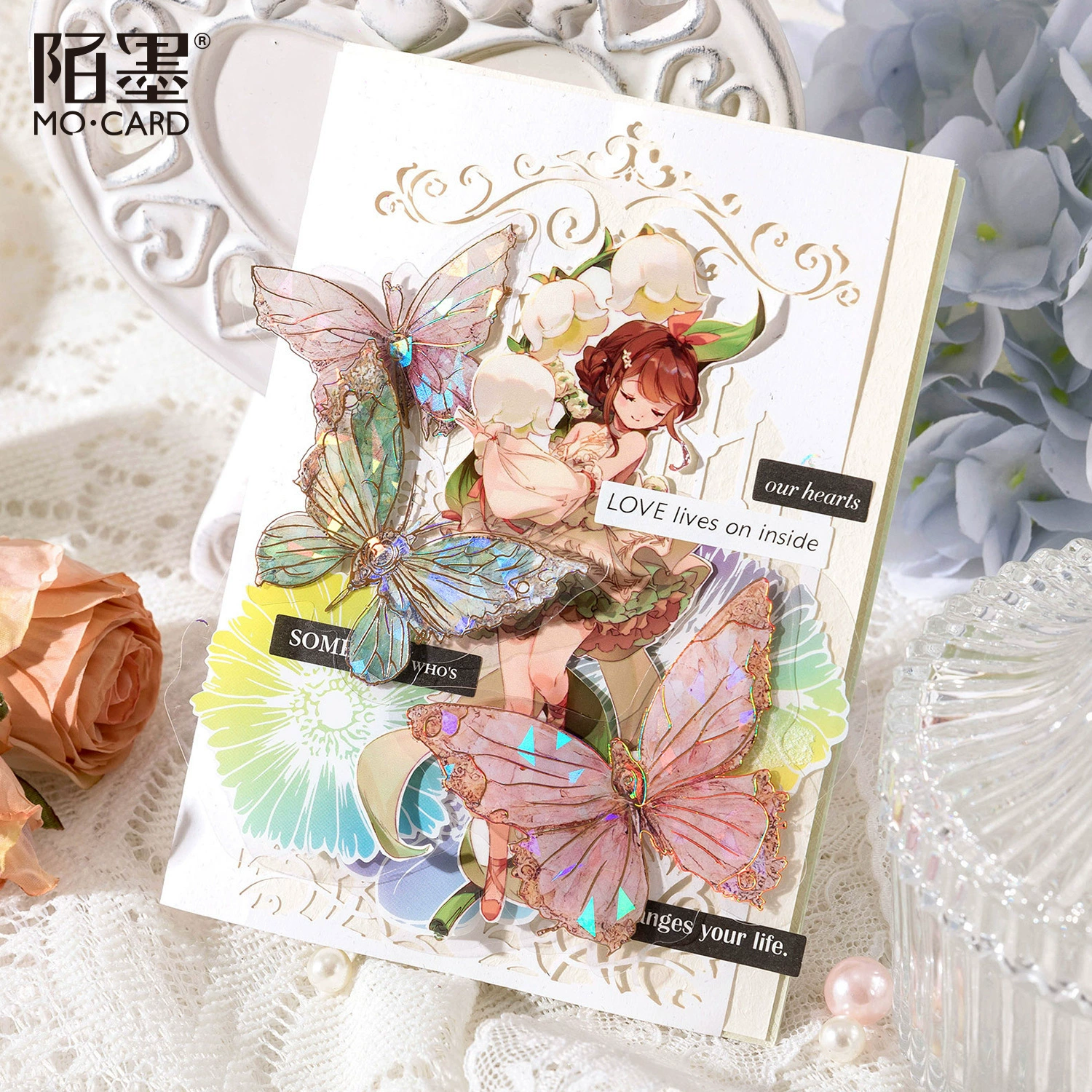 Мо неограниченный спектр бабочек язык Медузы серии ПЭТ наклейки пакет Фэнтези ветер Goo карта Справочник декоративный материал наклейки