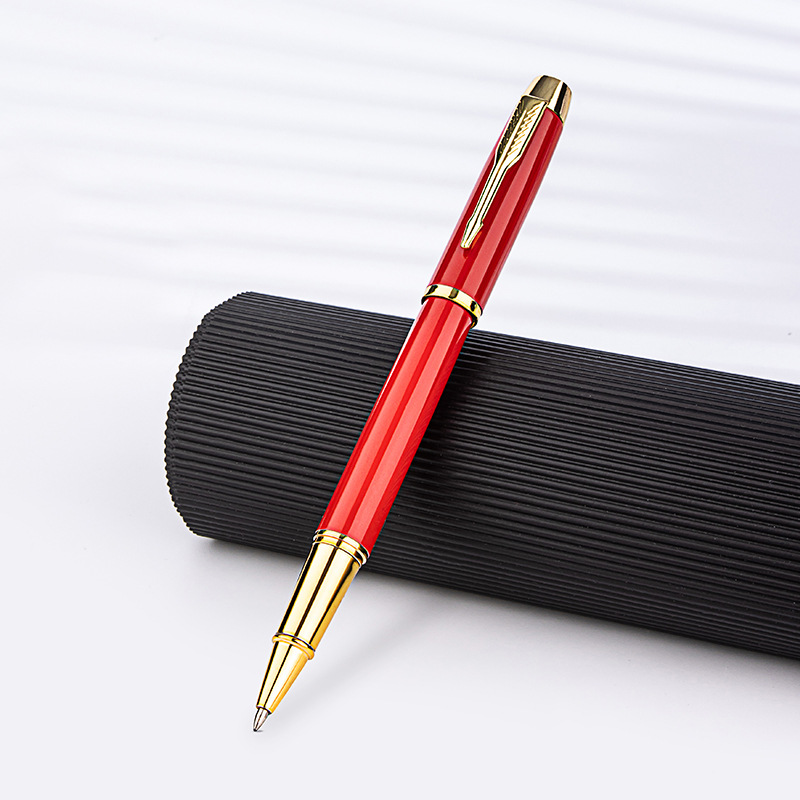 (2개) 스카이 컬러 서명펜 메탈펜 중립펜 카본블랙 워터펜 무거운 느낌 하이엔드 서명 계약 사업가