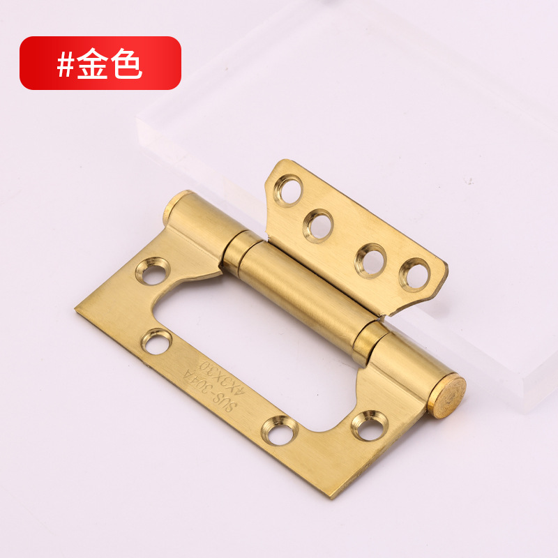 bisagra de acero inoxidable 4 pulgadas y 5 pulgadas engrosadas bisagra de puerta de madera sin ranura bisagra de rodamiento silencioso puerta al por mayor