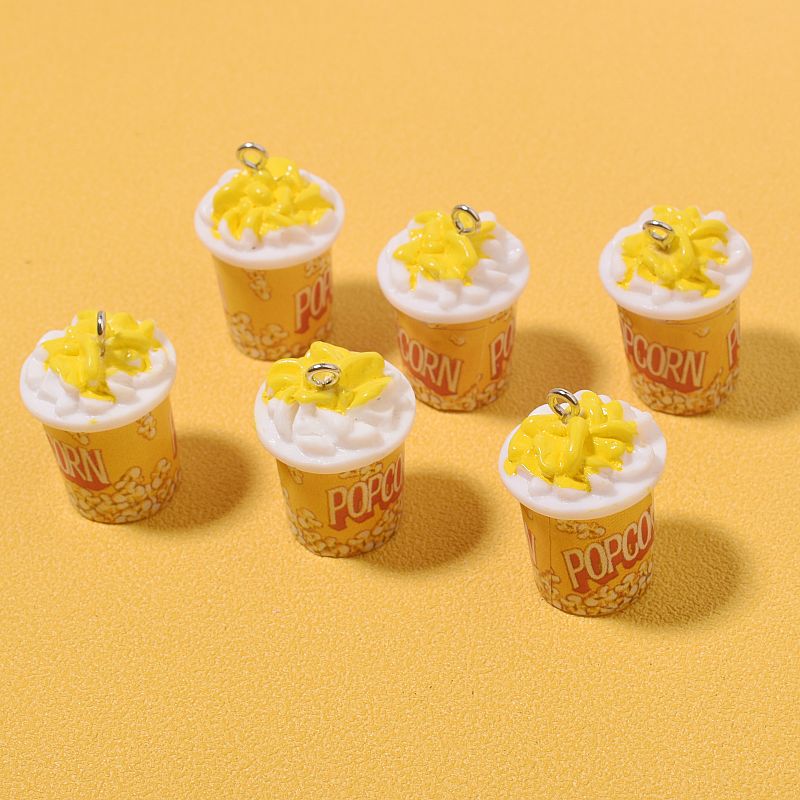 1 Piece 18 * 24mm Resin Popcorn Cup Pendant display picture 2