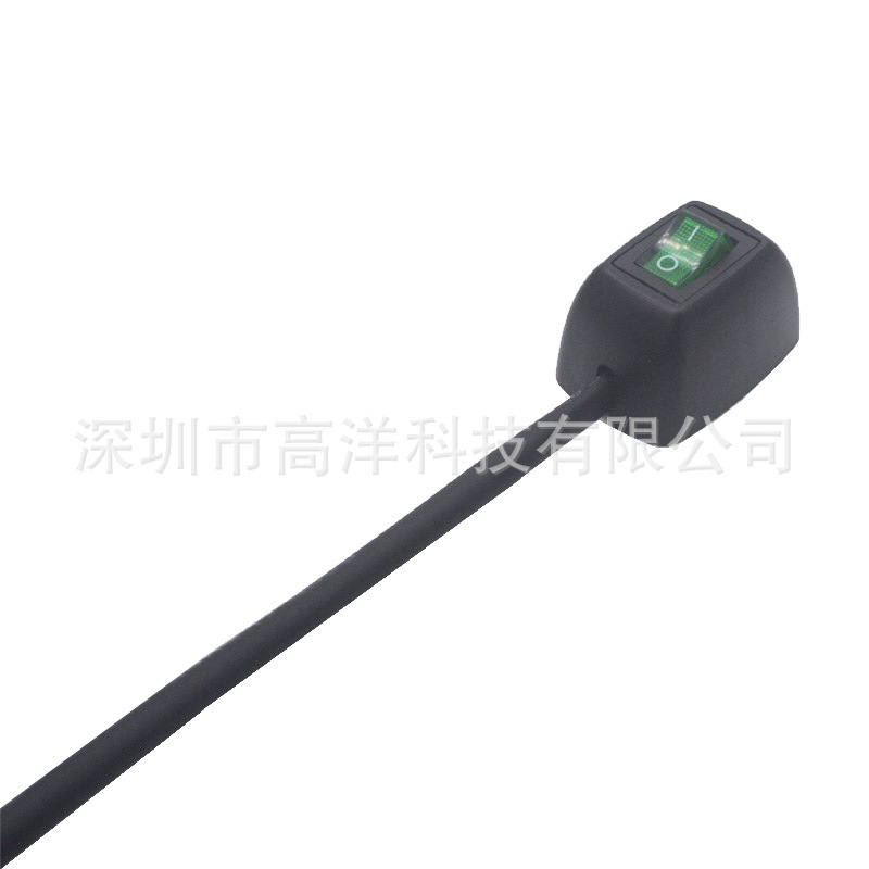 24V5A货车汽车船型翘板免打孔粘贴开关线长60cm带LED灯绿光12V10A