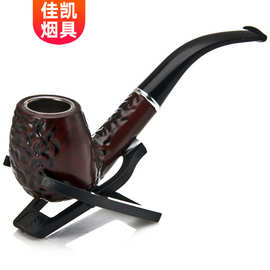 胶木波纹复古男士工艺弯式胶木短款烟斗木质烟斗烟具可拆卸pipe