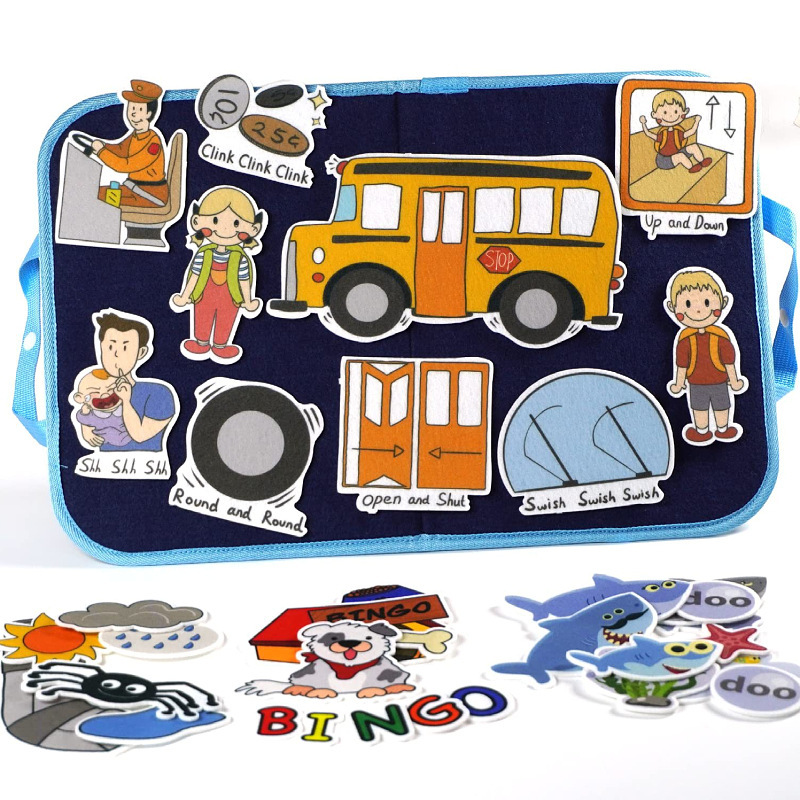 Amazon nuevo tablero de historia de felt transfronterizo para niños puzzle tablero de aprendizaje tablero de entrenamiento de bebés