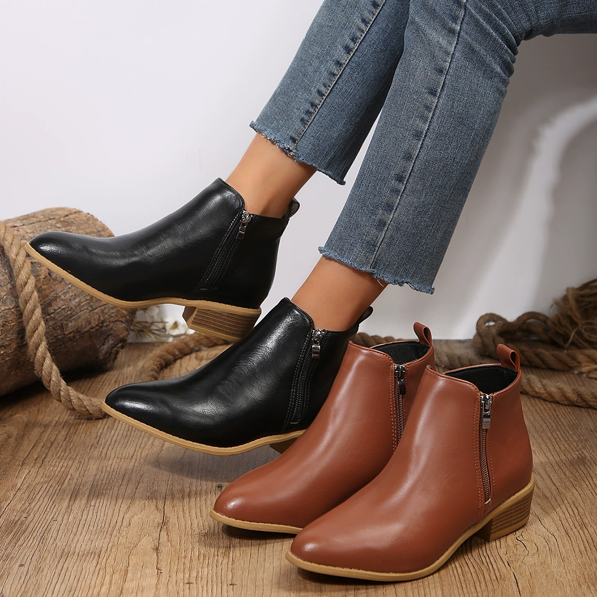 Martens демисезонные ботинки на молнии, низкие, для повседневной носки, импорт