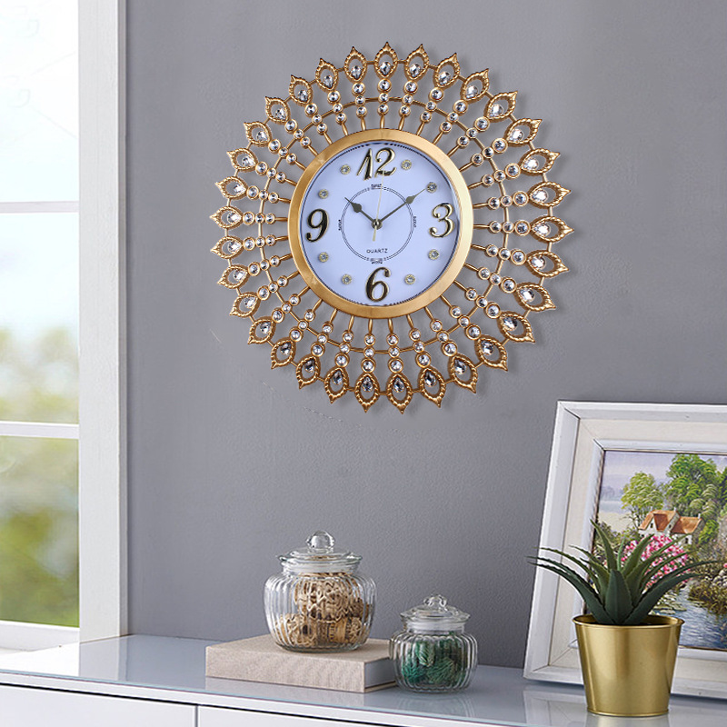 Antiguo hogar decorativo reloj digital marco tridimensional diseño hueco Reloj de pared reloj de cuarzo de escaneo puntual