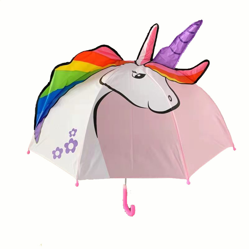 Unicorn three-dimensional ear umbrella (2-7 years old)