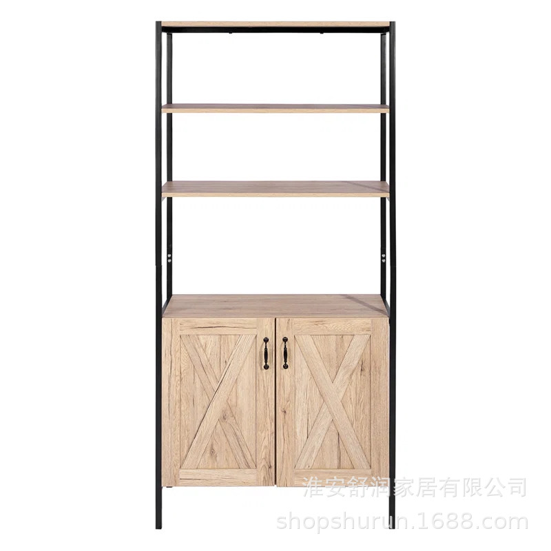 Iron Frame Bookcase Living Room Arch Design China White Wine Cabinet Storage Home Bedroom Student Bookshelf