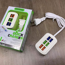 新品 6口 usb2.0 hub 集线器一拖四分线器 USB排插充电器