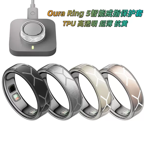 Suitable for Oura Ring 5: TPU ultra-thin transparent protective case for Oura Ring 5