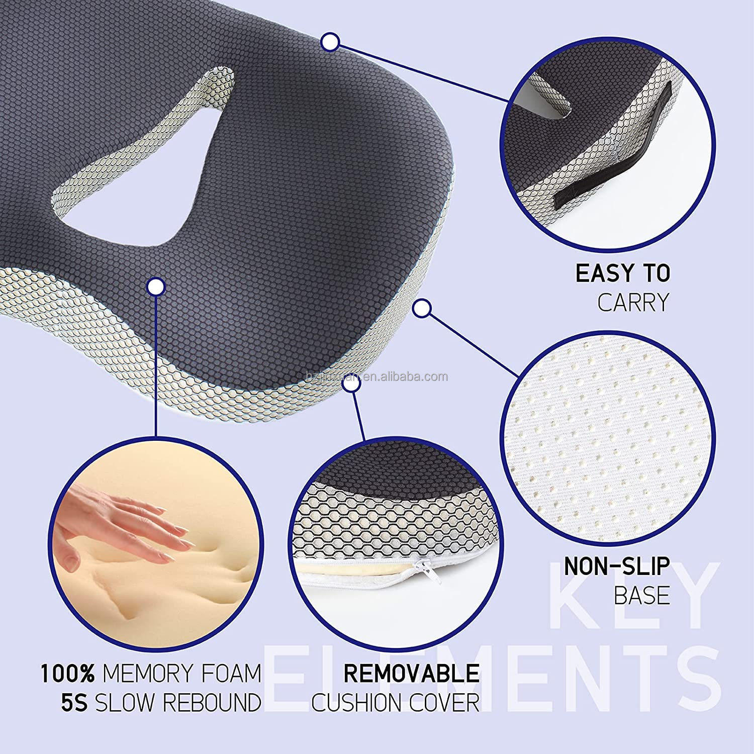 Saien Meibuttocks cushion in stock, slow rebound memory cott