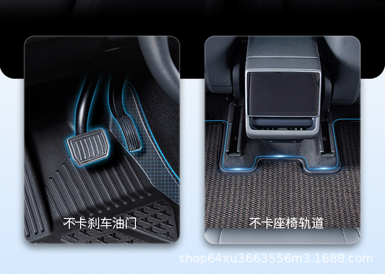 Suitable for 21-26 Audi A4L models, black TPE eco-friendly car-specific interior floor mats, non-slip and wear-resistant car mats