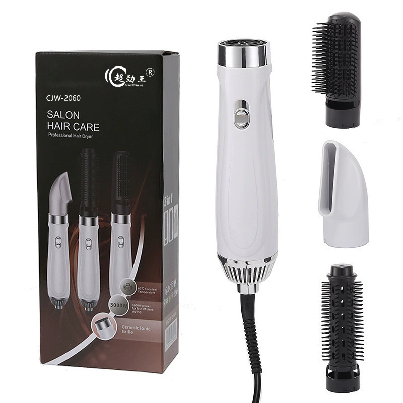 Cross -border multi -function 3 -in -hair combing home hot wind combed hair curly hair two -purpose hair drying combat stick Amazon Amazon