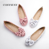 2022 new pattern Big boy Children's shoes wholesale bow Little Girl Princess shoes soft sole non-slip Sequins Dancing shoes