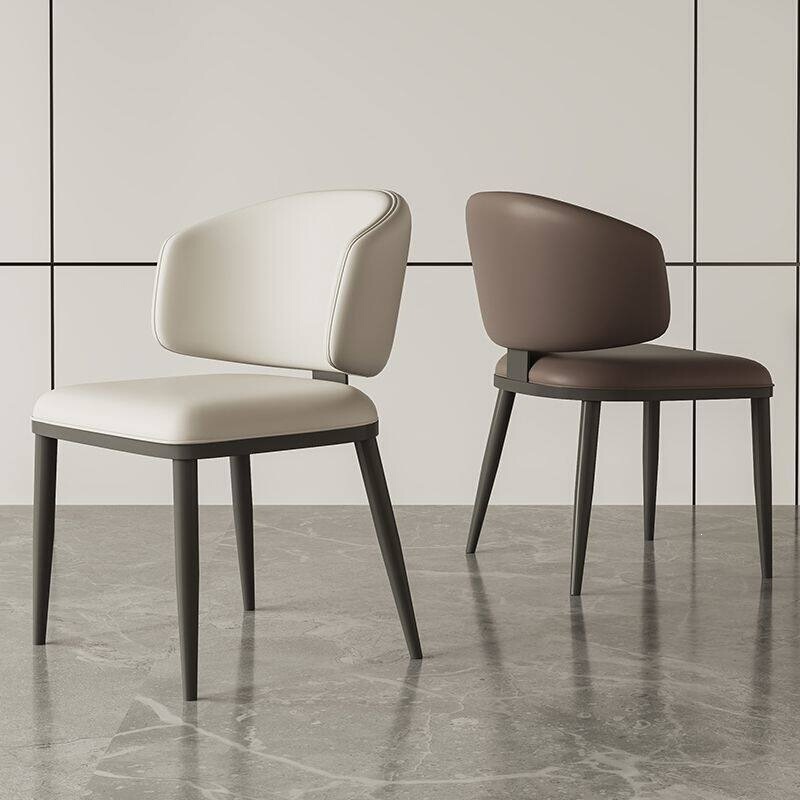 Dining chair for home use, modern minimalist light luxury designer island table dining chair with backrest, metal high-back chair Dining chair for home use, modern minimalist light luxury designer island table dining chair with backrest, metal high-back chair