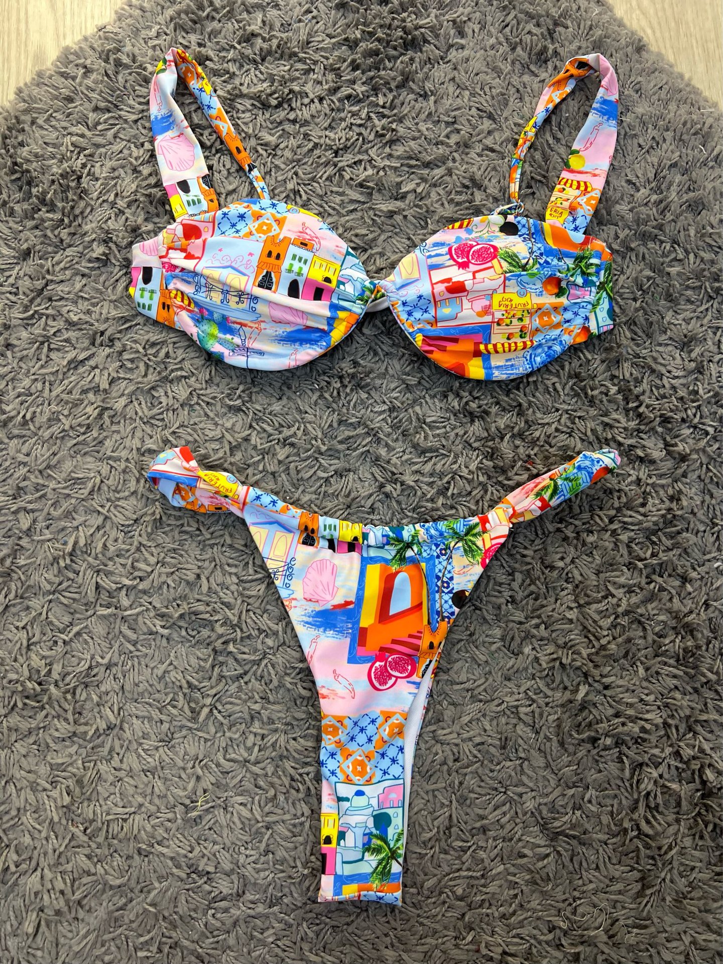 Women's Flower 2 Pieces Set Bikinis Swimwear display picture 5