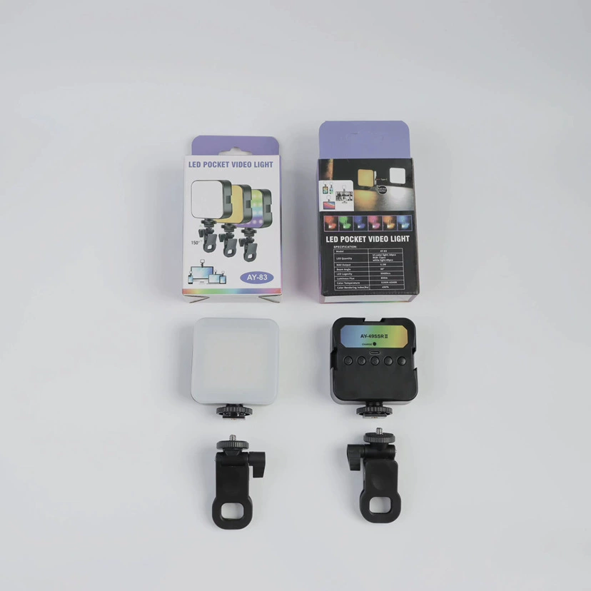 Portable Square RGB Fill Light, USB Rechargeable, Pocket Size 14×9.4×8.6 cm
