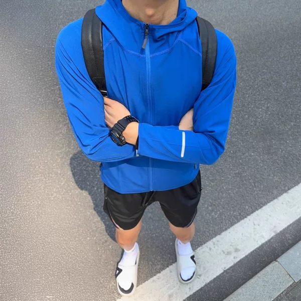 Running Jacket for Men and Women, Cycling Sports Windproof Jacket, Outdoor Reflective Long-Sleeved Quick-Drying Clothing, Fitness Training Clothing