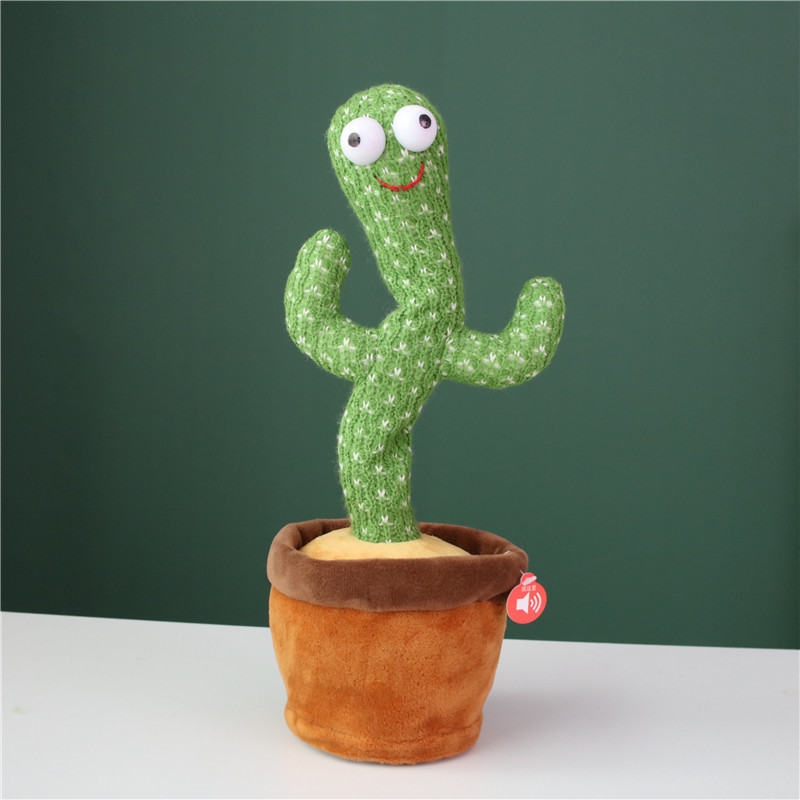 Cross-border Foreign Trade New Enchanting Dancing Cactus Plush Electric Toy Can Sing And Twist Vibrato Charging