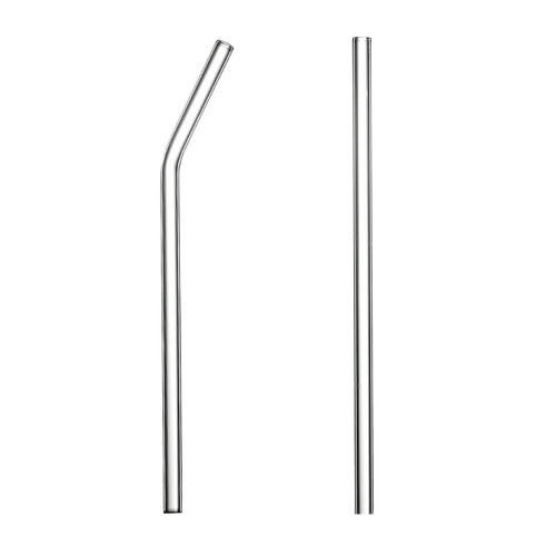 Transparent glass straw ins wind elbow juice milk straw creative high temperature resistant straw glass 8mm14mm