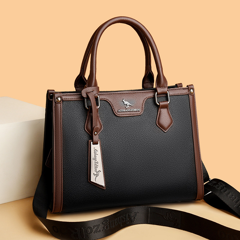 핸드백 새로운 대용량 2024 가을 어머니 가방 인쇄 우아한 우아한 여성 가방 편리한 어깨 가방