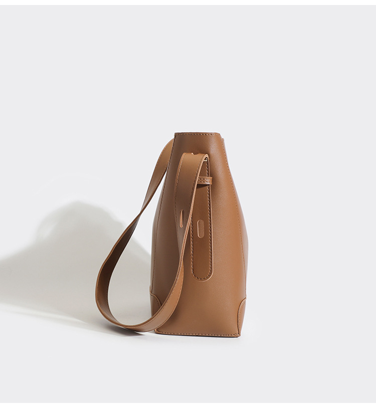 Single Shoulder Strap Strap Type Women's Medium Pu Leather Solid Color Streetwear Zipper Shoulder Bag